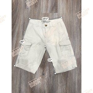 Nautica Boy's Kaki Cargo Shorts  100% Cotton Size 16 Youth Shorts
